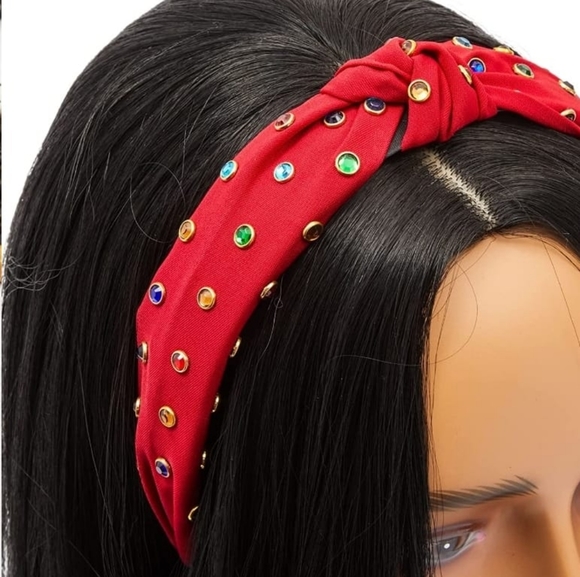 Vintage thick with Rhinestone knotted hairband hair accessories - Picture 4 of 5